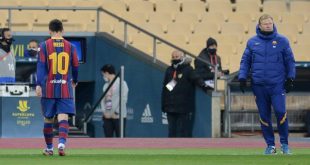 Lionel Messi pegó una trompada y se fue expulsado por primera vez en Barcelona