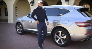 Así quedó la camioneta de Tiger Woods