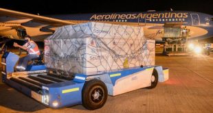 Llegó el vuelo de Aerolíneas Argentinas con otras 800 mil dosis de la vacuna Sputnik V